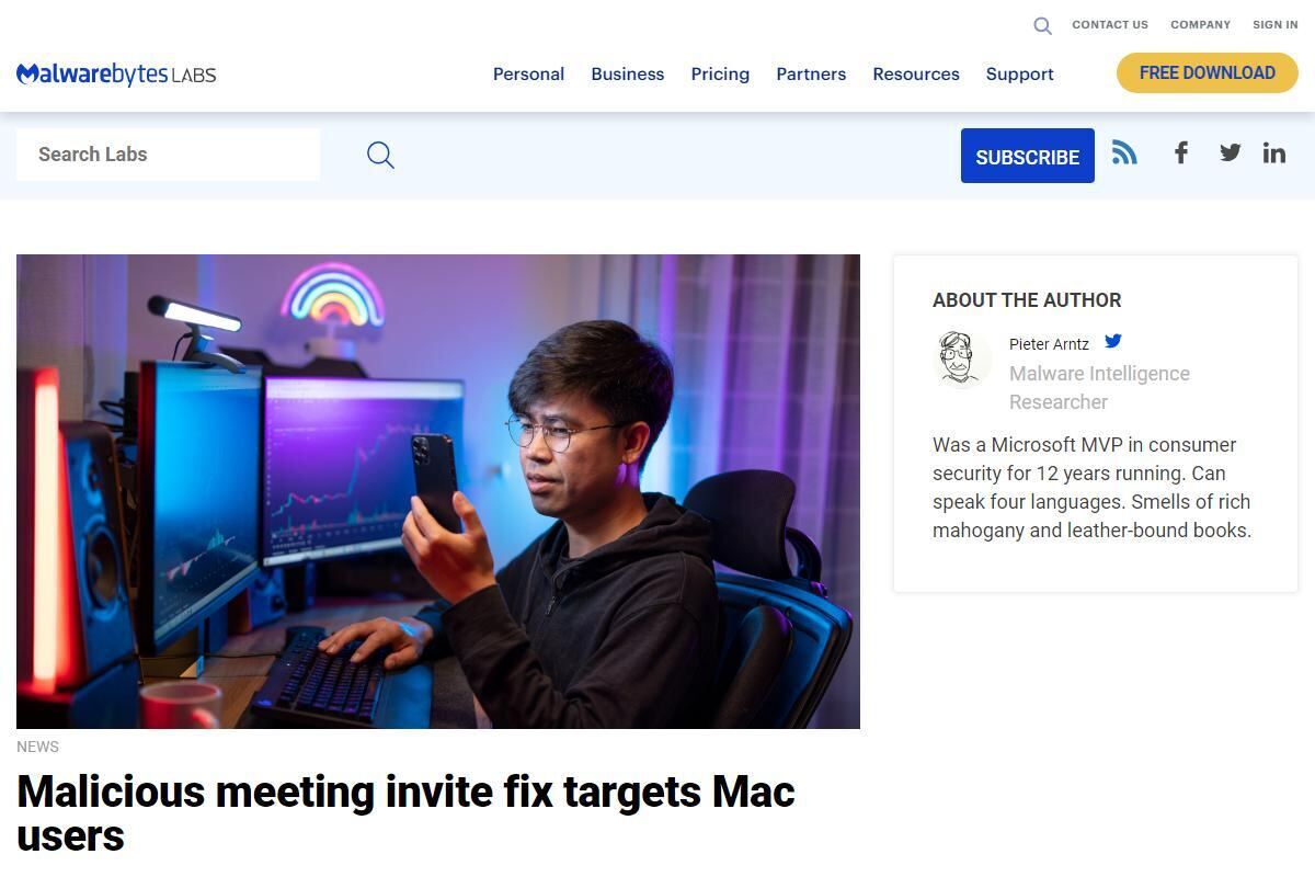 Malicious meeting invite fix targets Mac users｜Malwarebytes