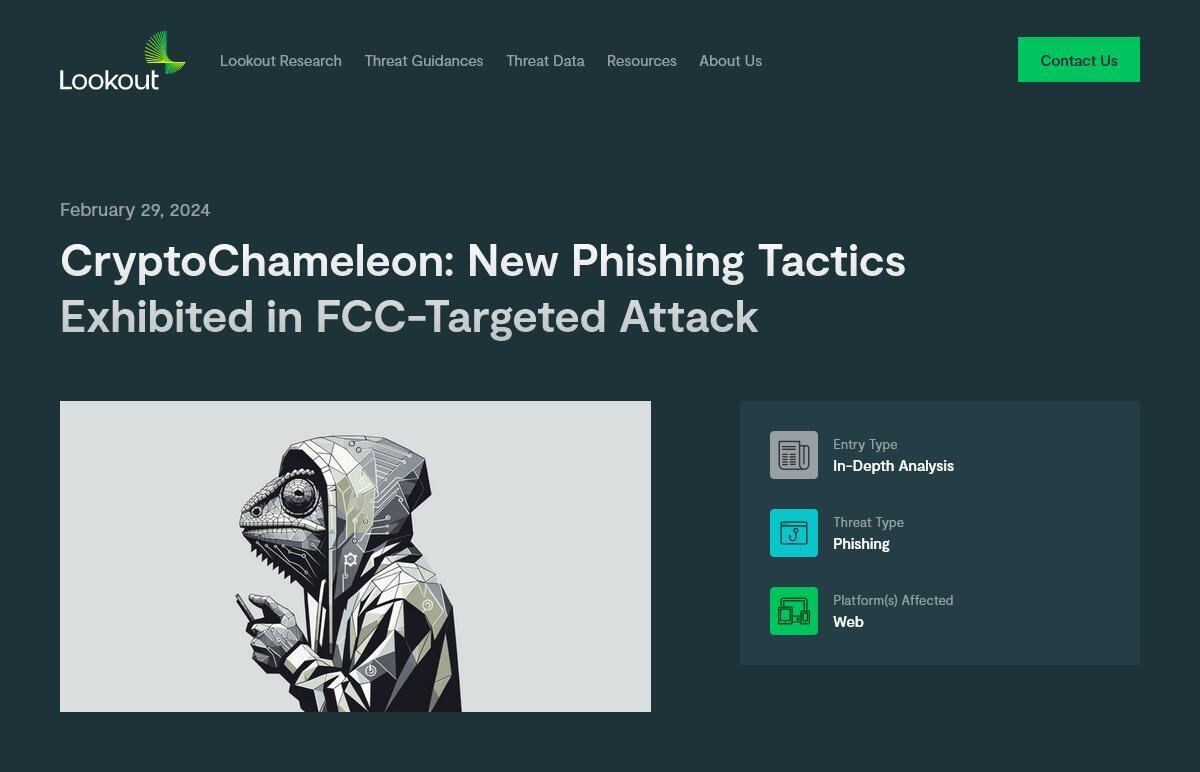 CryptoChameleon: New Phishing Tactics Exhibited in FCC-Targeted Attack｜Lookout Threat Intelligence