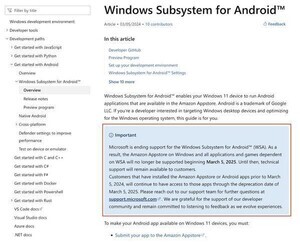 Microsoft、Windows 11でAndroidアプリのサポート廃止へ