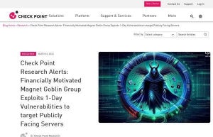 脆弱性を1日でサイバー攻撃に組み込む脅威グループ「Magnet Goblin」に注意