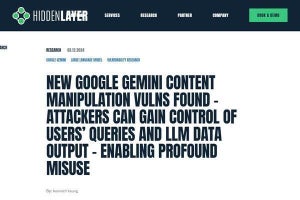 Google Geminiにコンテンツ制御の脆弱性、システムプロンプトのリークなど