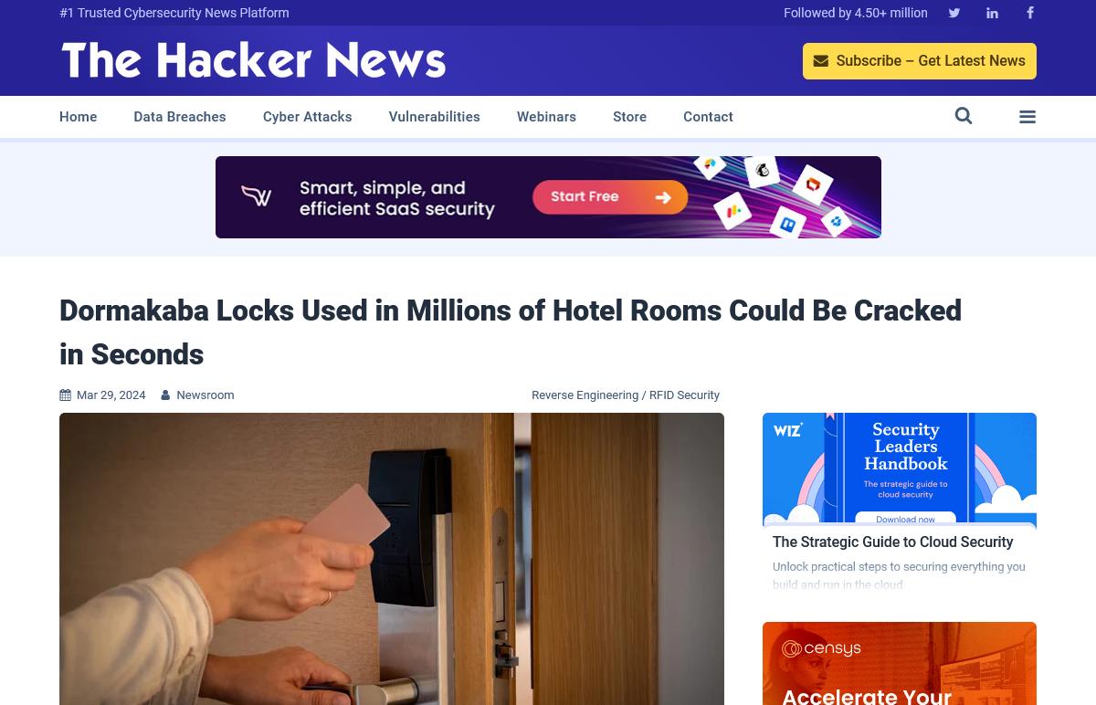 Dormakaba Locks Used in Millions of Hotel Rooms Could Be Cracked in Seconds