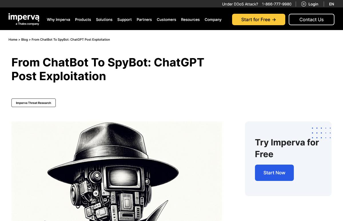 From ChatBot To SpyBot: ChatGPT Post Exploitation｜Imperva