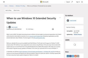 Windows 10の拡張セキュリティ更新プログラムにクラウドベースの新オプション