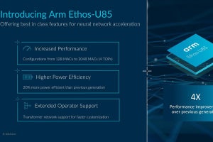 Arm、最大4TOPSの処理性能をエッジに提供するNPU「Ethos-U85」などを発表