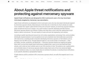 Apple、スパイウェア脅威通知システムの文書改訂 - NSO Groupを名指しで非難