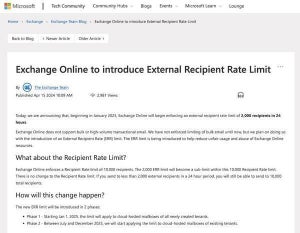 Microsoft、Exchange Onlineで一括メールの送信を制限