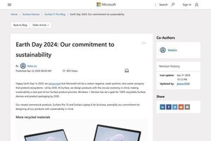 Microsoft Surface、カーボンネガティブ×ウオーターポジティブ×ゼロ廃棄物を目指す