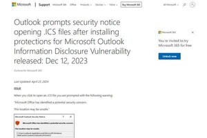 Outlookのアップデート、修正パッチに問題が発覚して取り下げ