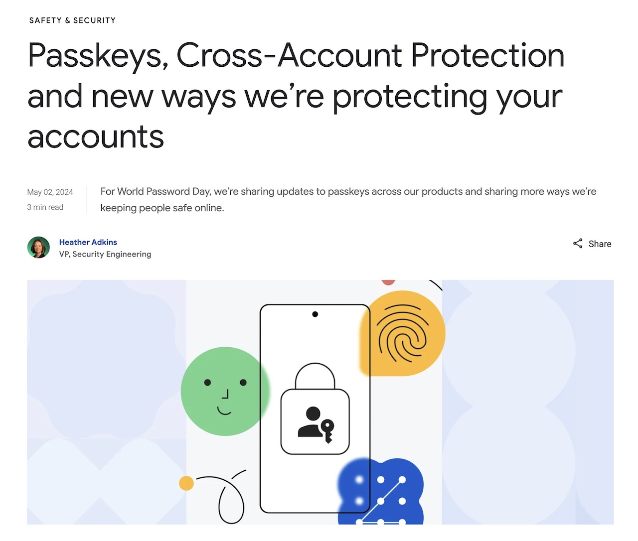 Google shares update on passkeys and new ways to protect accounts