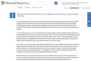 Windows Startアプリの30日間天気予報、5つのAIモデルで精度向上