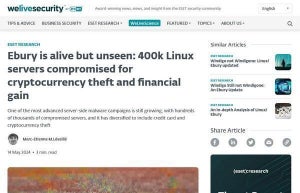Linuxサーバ狙うマルウェア「Ebury」、認証情報や暗号資産を窃取