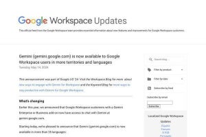 Google Workspaceの会話型AIが日本語を含む35以上の言語をサポート