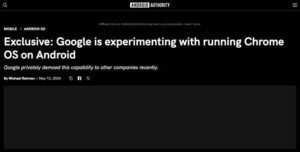 Google、Android上でChrome OSを試験的に実行中