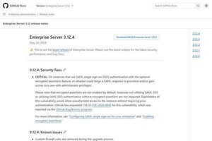 GitHub Enterprise Serverに緊急の脆弱性、アップデートを