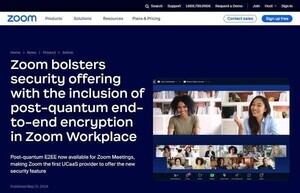 Zoom、複数の製品にポスト量子エンド・ツー・エンド暗号化の導入