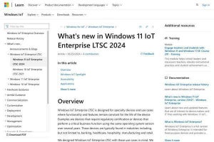 「Windows 11 IoT Enterprise LTSC 2024」のシステム要件公開、Microsoft