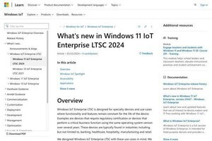 「Windows 11 IoT Enterprise LTSC 2024」のシステム要件公開、Microsoft