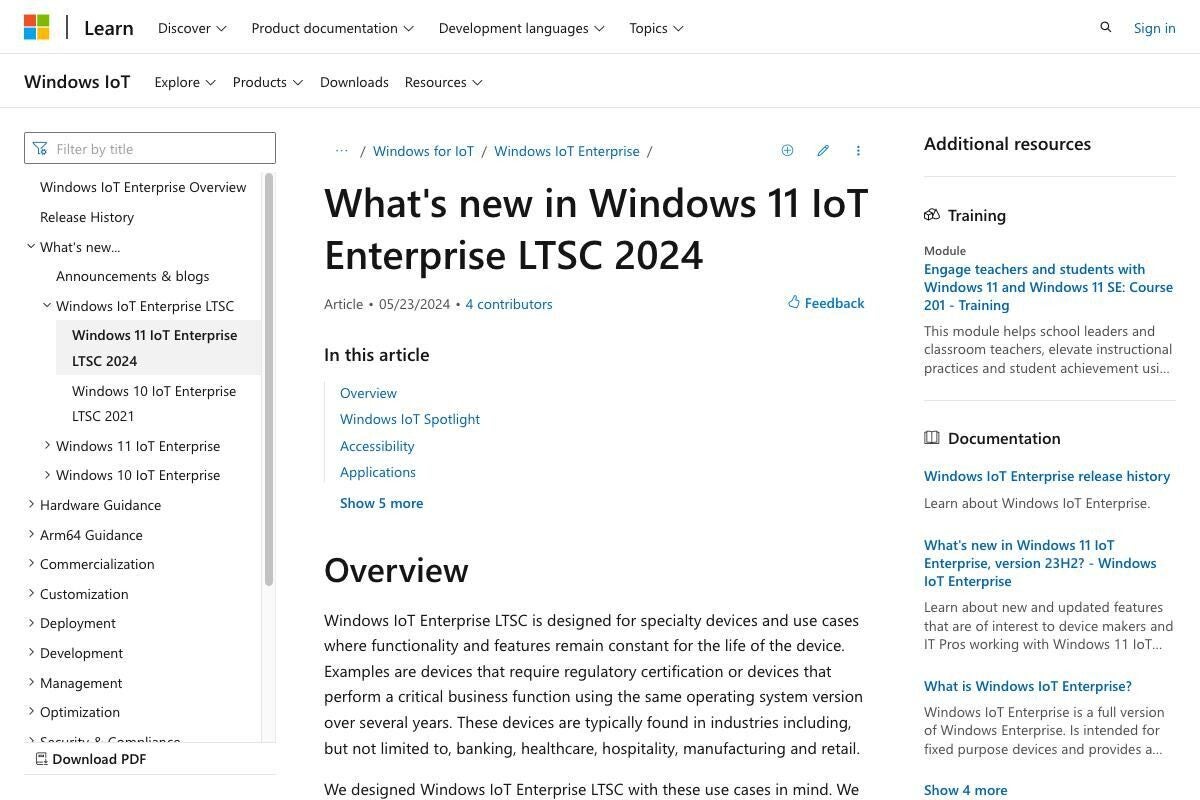 「Windows 11 IoT Enterprise LTSC 2024」のシステム要件公開、Microsoft：マピオンニュース