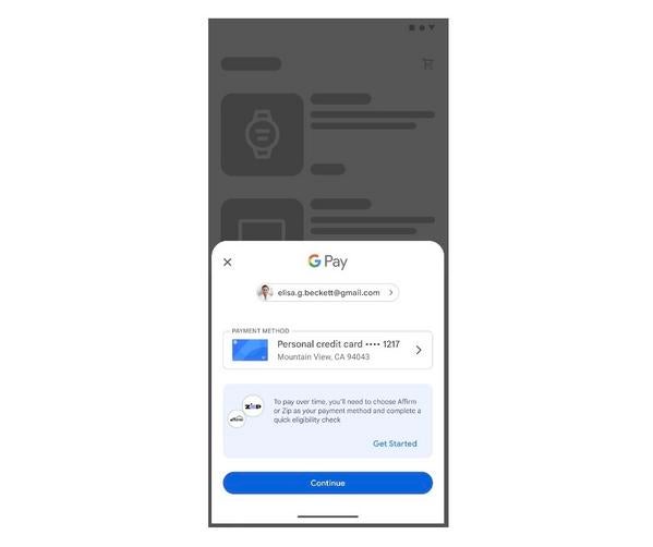 支払時に「buy now、pay later」を選択できる　出典:Google Developers Blog