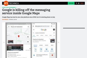 Googleマップ内のメッセージングサービス、2024年7月に終了