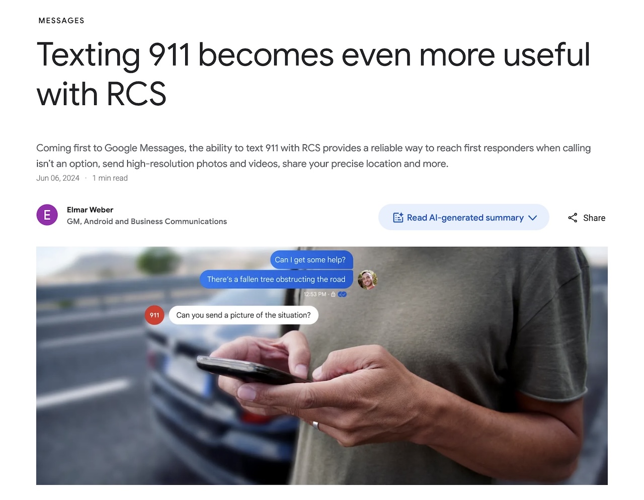 New ways to reach 911 with RCS