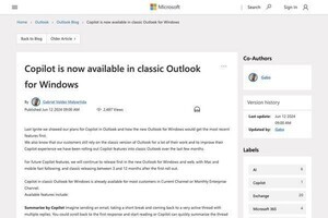 Microsoft、クラシック版OutlookにもCopilot機能導入