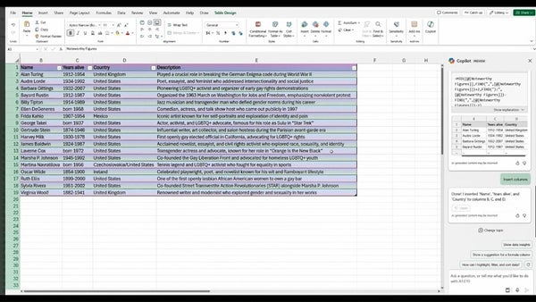 "Copilot in Excel"にデータ整理や機械学習前のデータクレンジングにも役立ちそうな機能