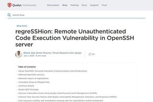 OpenSSHに管理者権限で任意コード実行の脆弱性、アップデートを