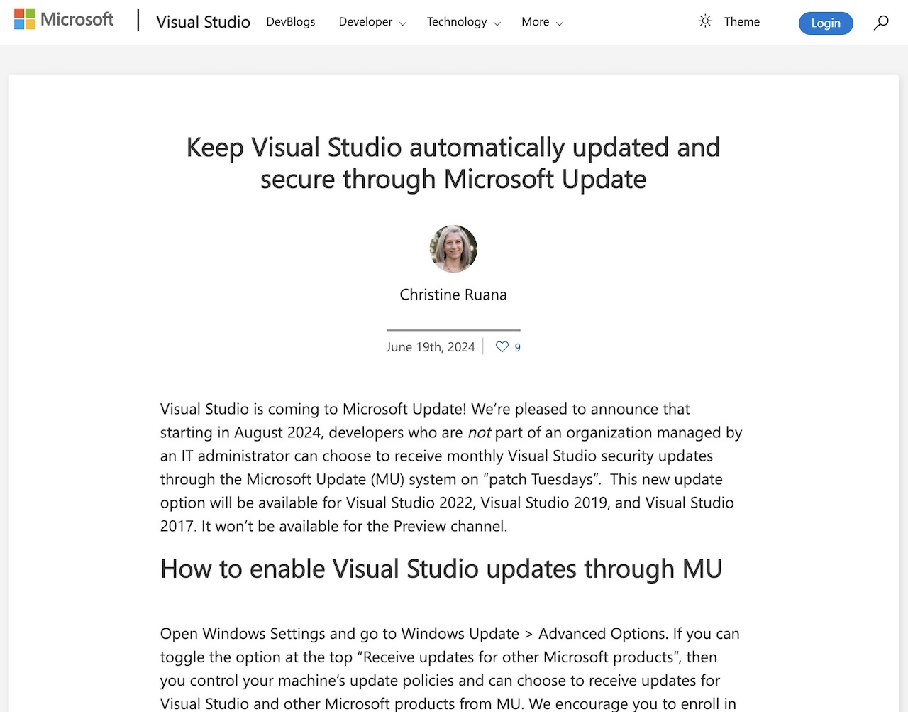 Keep Visual Studio automatically updated and secure through Microsoft Update - Visual Studio Blog