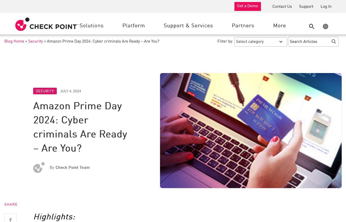 Amazon Prime Day 2024: Cyber criminals Are Ready – Are You? - Check Point Blog