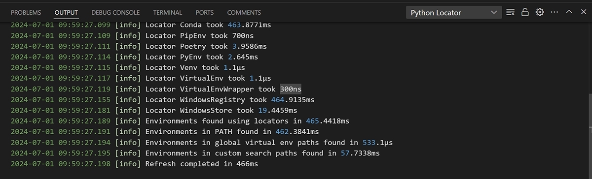 python-environment-toolの実行結果(公式ブログより)