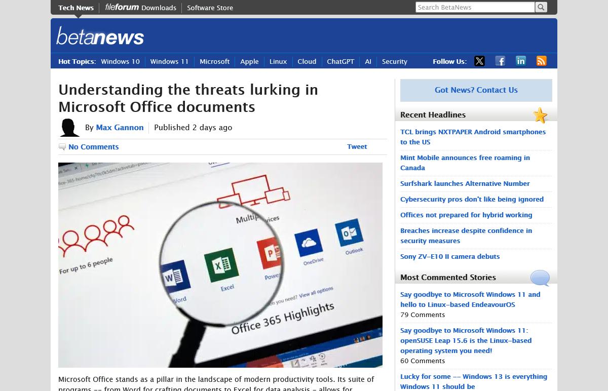   Understanding the threats lurking in Microsoft Office documents