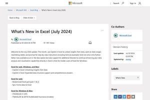 7月のExcel新機能アップデート、Pythonエディター登場