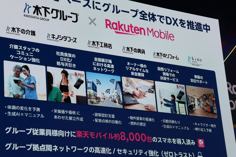 木下グループに8000台のスマートフォンを提供