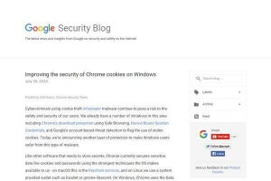 Google ChromeがWindowsでデータ保護を強化、暗号化など導入