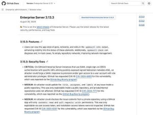 GitHub、管理者権限を取得できるEnterprise Serverの脆弱性を修正