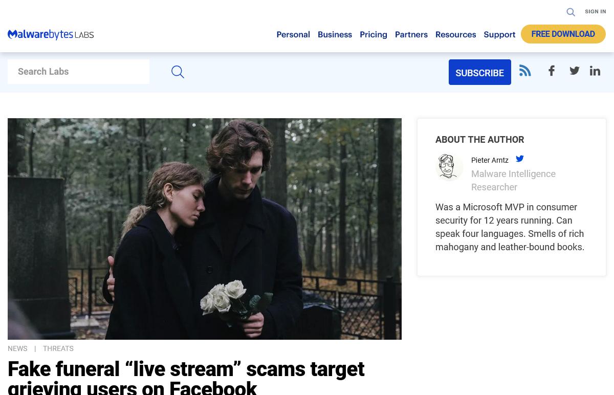 Fake funeral “live stream” scams target grieving users on Facebook｜Malwarebytes