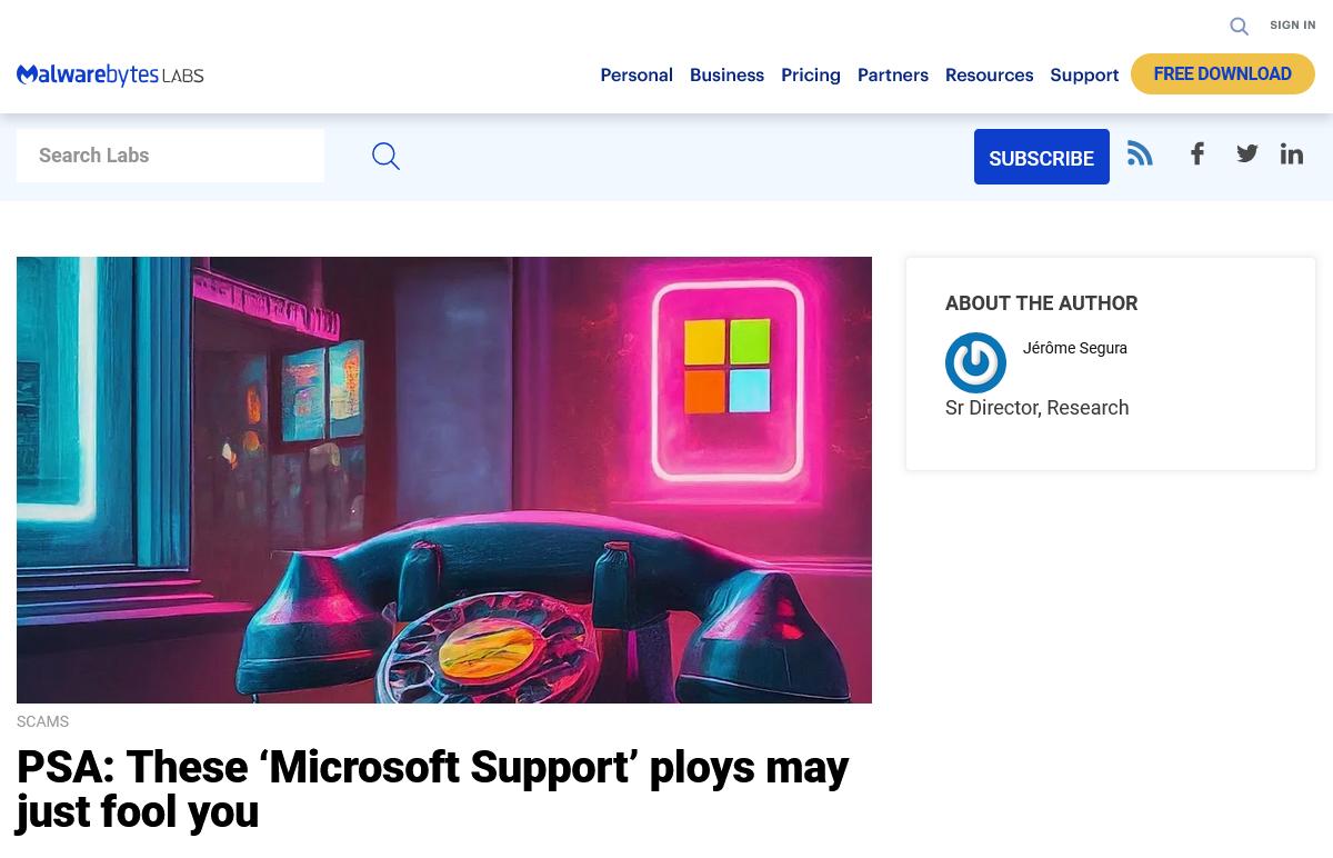 PSA: These 'Microsoft Support' ploys may just fool you｜Malwarebytes