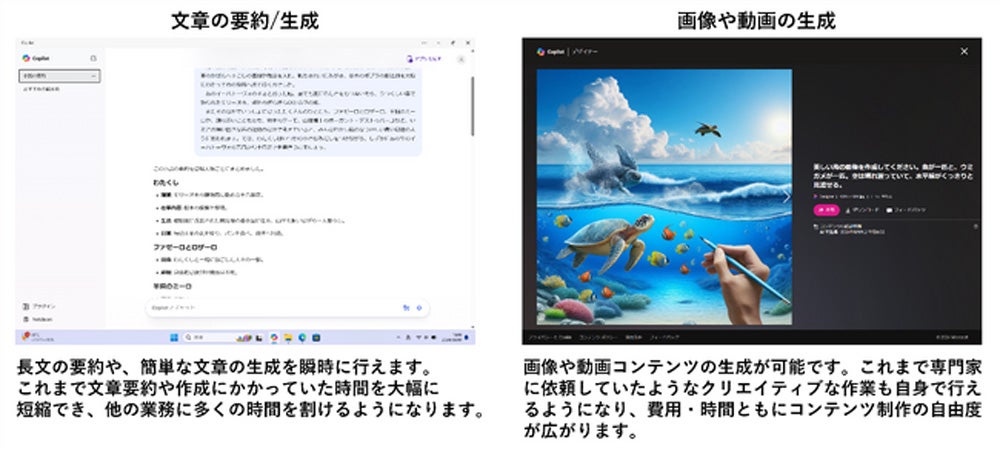 「Copilot in Windows」による生成AIの活用例