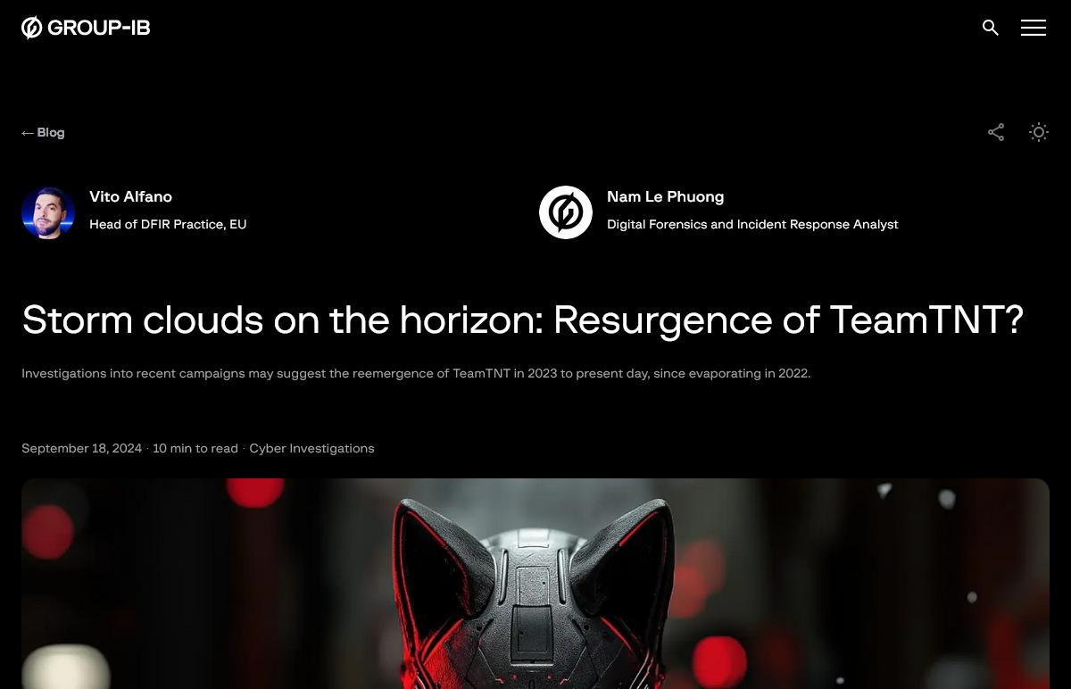 Storm clouds on the horizon: Resurgence of TeamTNT?｜Group-IB Blog