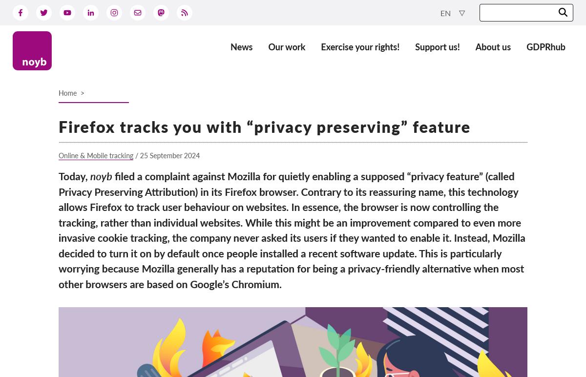 Firefox tracks you with “privacy preserving” feature