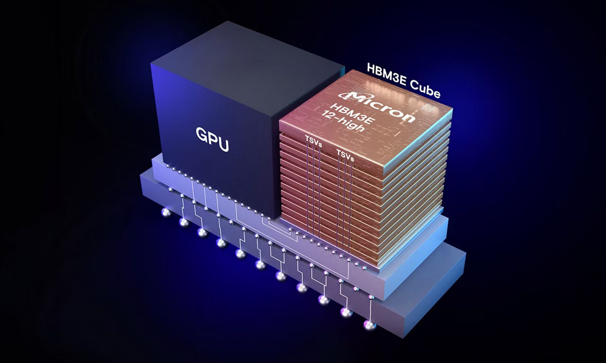 MicronのHBM3e 12-Hiの模式図