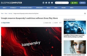 Google、Kasperskyのウイルス対策製品をGoogle Playから削除