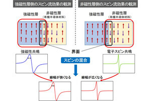 大阪公大、有機半導体積層デバイスの非磁性層側からのスピン流効果の観測に成功