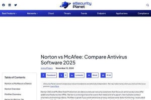 NortonとMcAfeeを5つの項目で評価、軍配はどちらに？