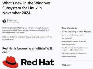 WSLにRed Hat Enterprise Linuxの公式ディストリビューション登場