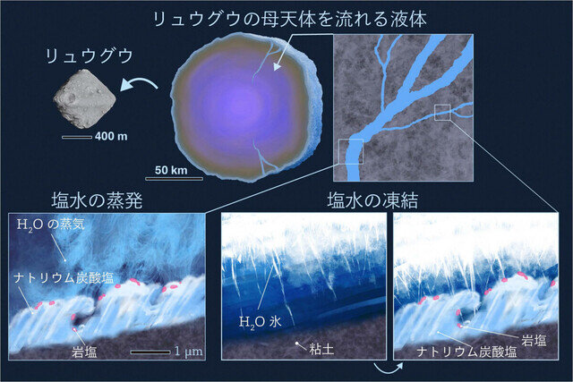 リュウグウの砂粒から見つかった塩の結晶 - 宇宙空間を解き明かす新たな鍵に