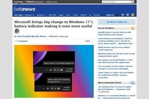 Windows 11に新しいバッテリーアイコン、カラーで視認性を向上