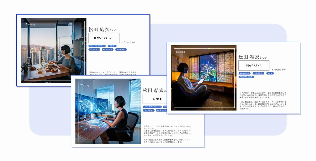 「電通 未来人ジェネレーター」で生成した未来人イメージ